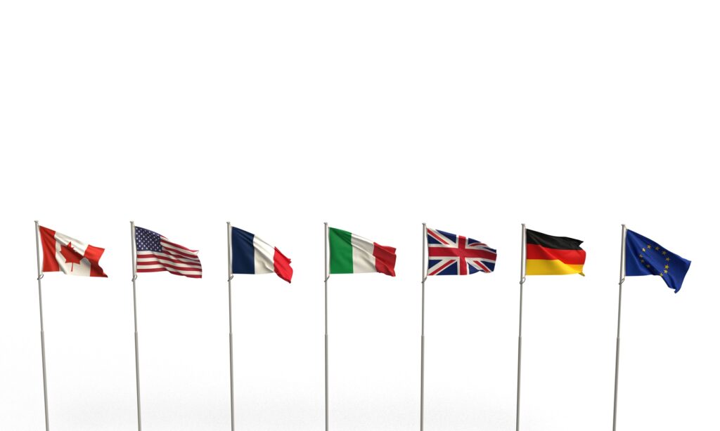 g7 g seven number group summit meeting canada usa france england uk united state america german unit